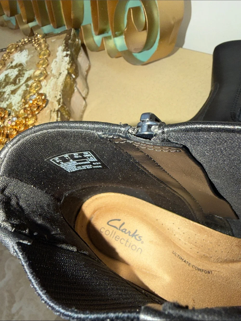 CLARKS Suttyn Rae Wedge Heel Boots